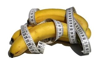 La banane et le centimètre à mesure que l'imitation du pénis augmente